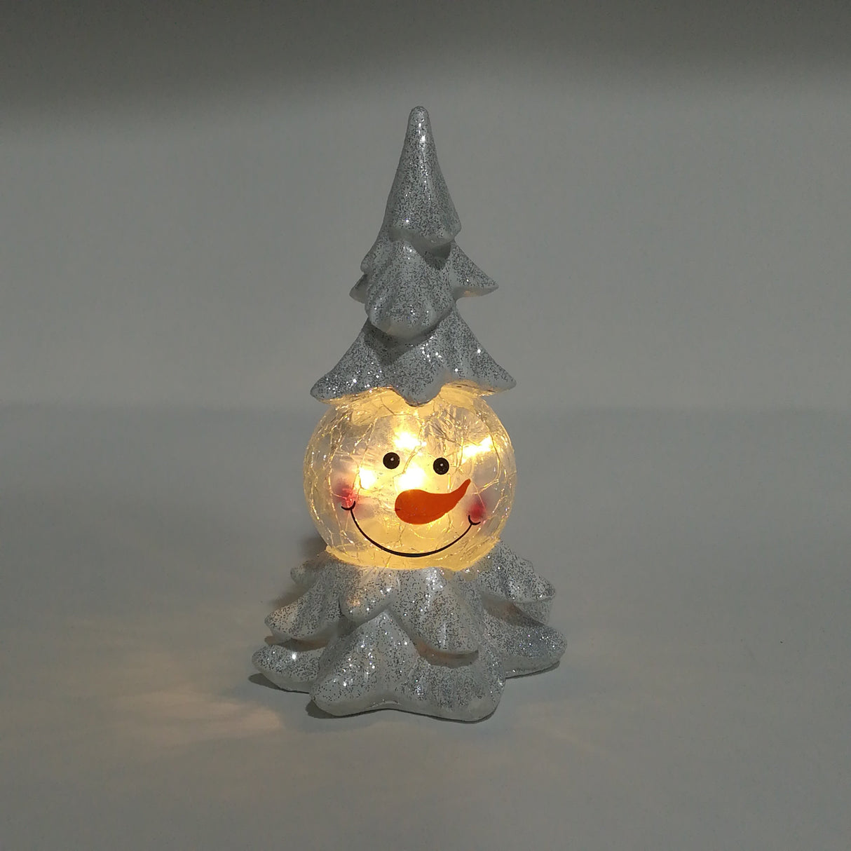 Albero Pupazzo di Neve10,5X10,5X16CM con LED Decorazioni Luminose BIA Home & Garden