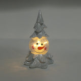 Albero Pupazzo di Neve10,5X10,5X16CM con LED Decorazioni Luminose BIA Home & Garden