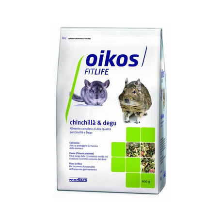 ALIMENTO COMPLETO PER CINCILLA' & DEGU 600 GR Cibo per Roditori Oikos