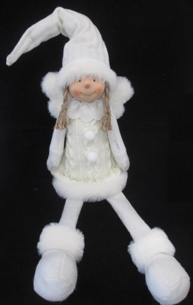 Angelo con Gambe Molli H63CM con Vestino in Lana Bianco BIA Home & Garden