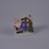 Babbo Natale con Albero LED H10,7CM Decorazioni Luminose Garden Team