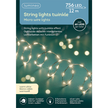 String Lights Twinkle 12 metri - Catena luminosa di Natale