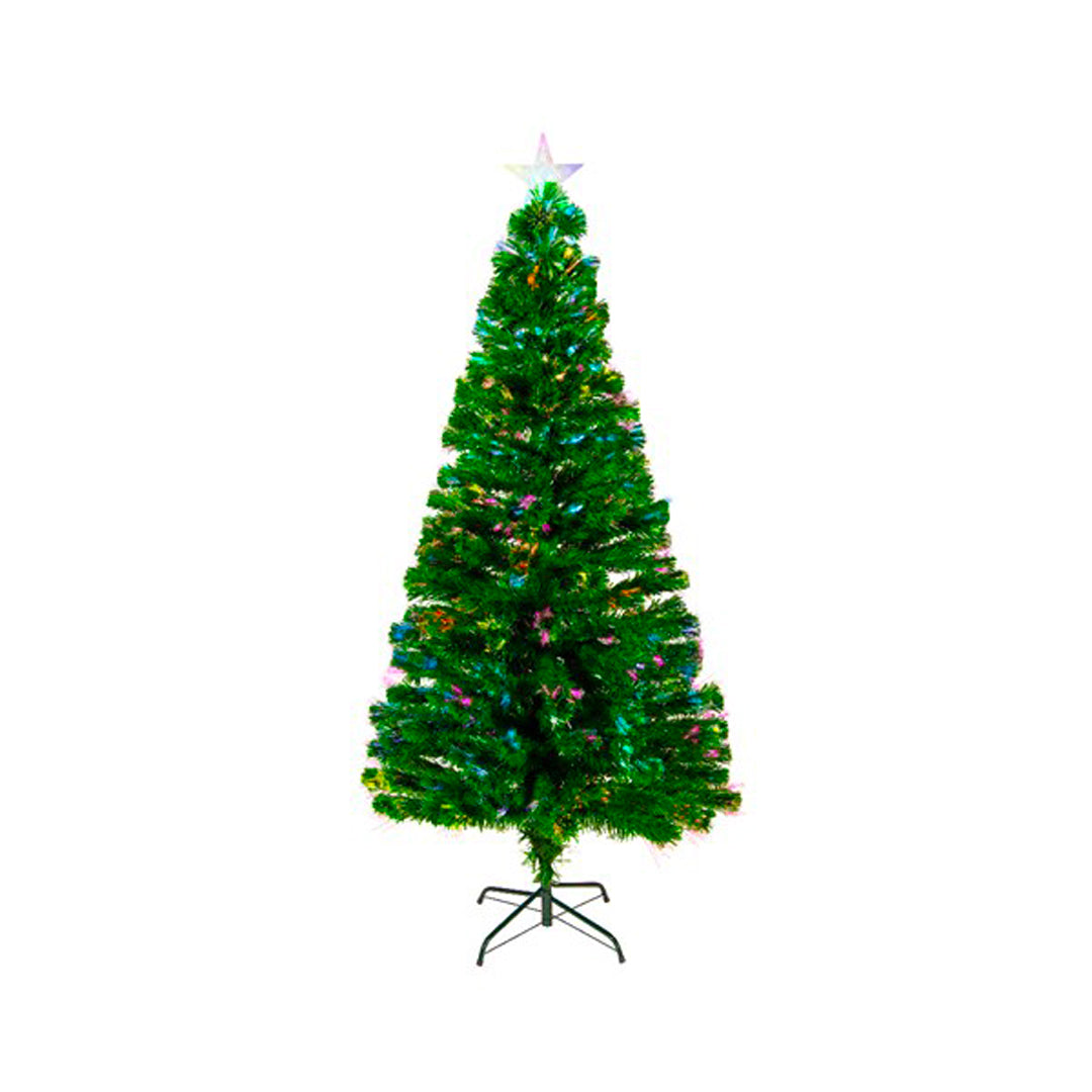 Burtley - Albero di Natale con luci fibra ottica