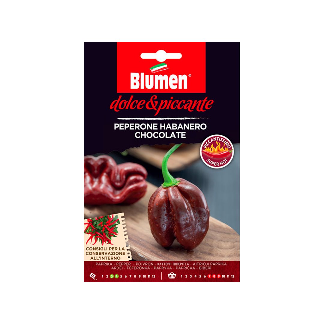 BUSTINA SEMENTI PEPERONE HABANERO CHOCOLATE Sementi Orto Blumen