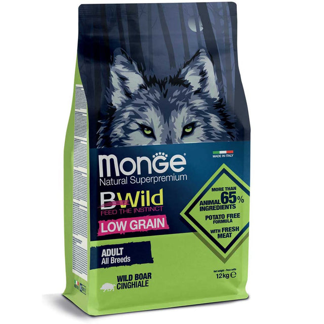 BWILD ALL BREEDS ADULT CINGHIALE 12 KG Cibo per Cani MONGE