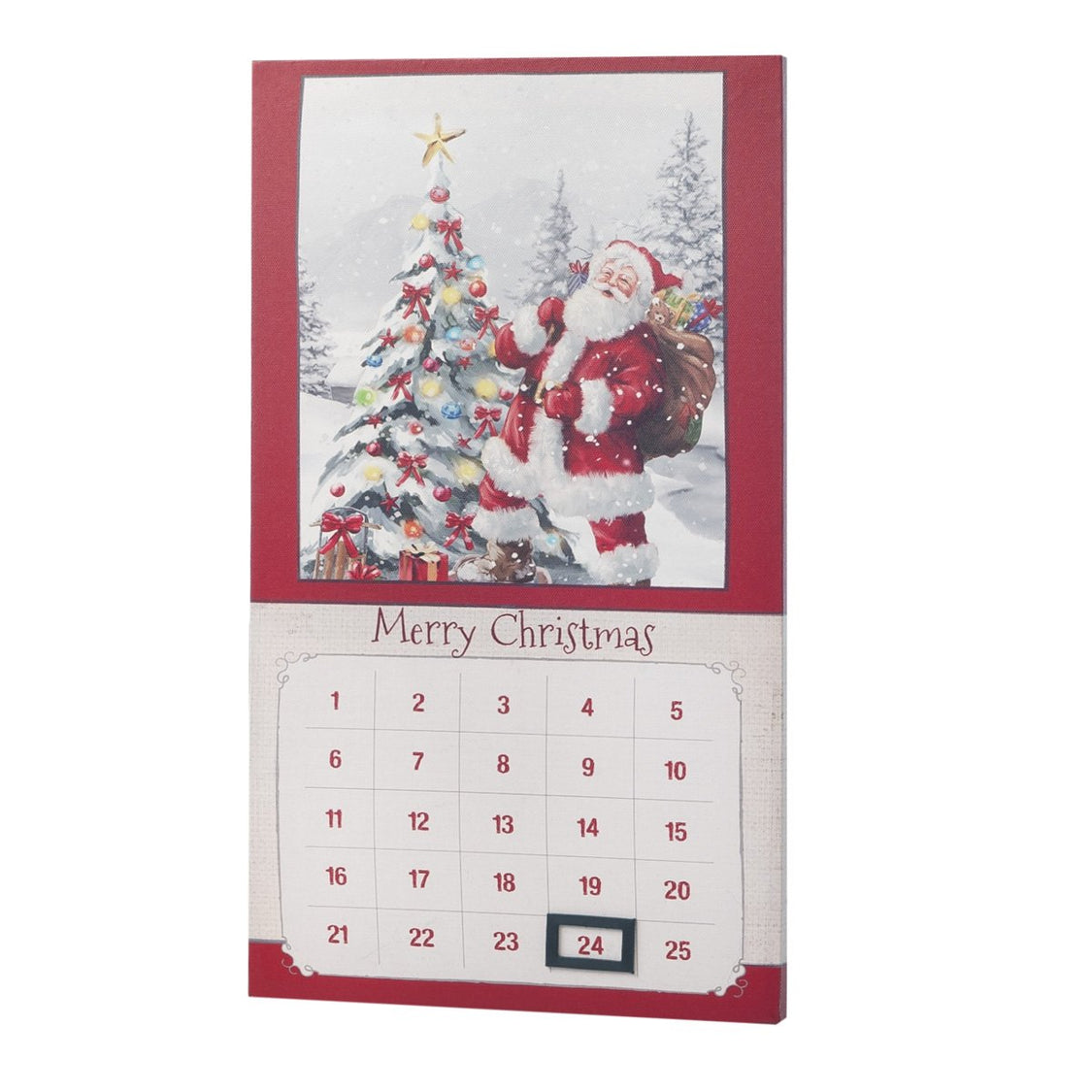 Calendario 5 LED Babbo Natale Quadro a led Garden Team