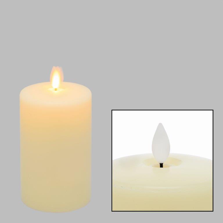 Candela LED a Batteria 7.5x12.5H Avorio Decorazioni Luminose LOTTI