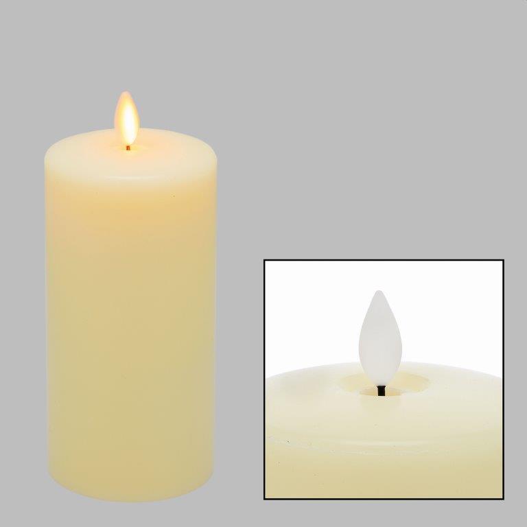 Candela LED a Batteria 7.5x15H Avorio BIA Home & Garden