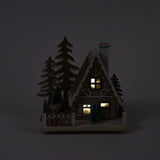 Casetta in Legno con LED 20,6X12,6X20CM Decorazioni Luminose Garden Team