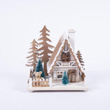 Casetta in Legno con LED 20,6X12,6X20CM Decorazioni Luminose Garden Team