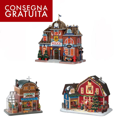 Casette Presepe Lemax a Led Starter Kit Set da 3 Pezzi Kit Lemax LEMAX