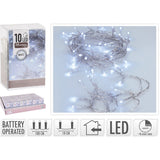 Catena 10 LED a Batteria Lughezza 1 MT USO INTERNO Luci a Batteria KOOPMAN