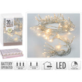 Catena 30 LED a Batteria 3 MT Uso Interno Luci a Batteria KOOPMAN