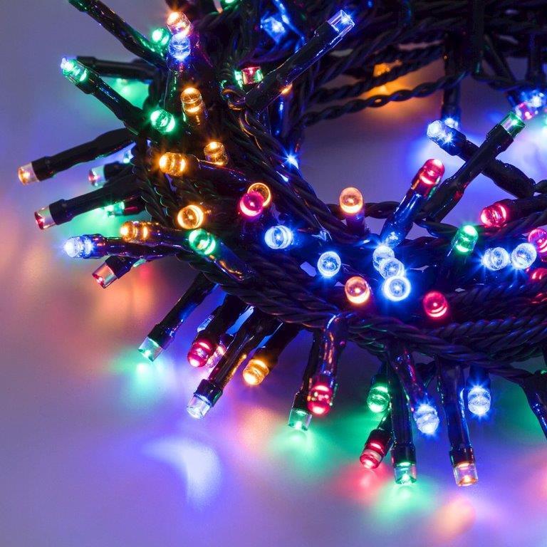 CATENA 300 LED REFLEX 5MM CON 8 GIOCHI DI LUCE Luci Albero di Natale BIA Home & Garden