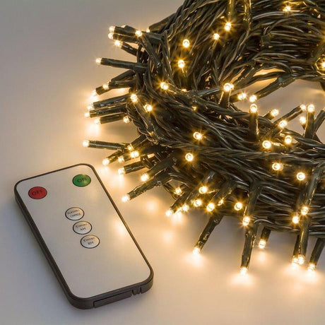 Catena 400 MiniLED con Telecomando e 8 giochi di luce Luci Albero di Natale LOTTI