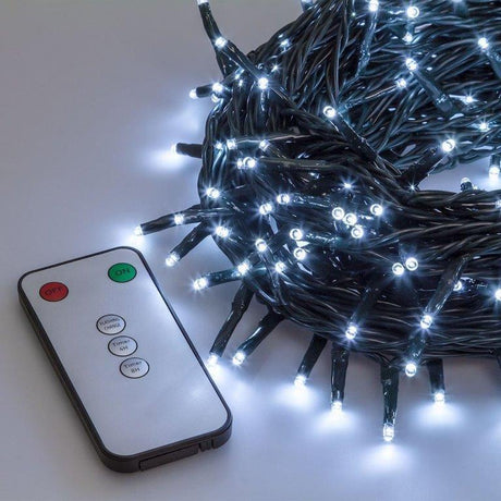 Catena 400 MiniLED con Telecomando e 8 giochi di luce Luci Albero di Natale LOTTI