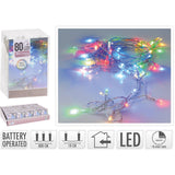 Catena 80 LED a Batteria 8 MT Uso Interno Luci a Batteria KOOPMAN
