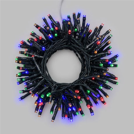 Catena Luminosa 180 Led Reflex 5 mm a Batteria 8 Giochi di Luce