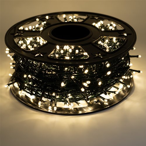 Catena Luminosa da 960 Led 5 mm 8 Giochi di Luce 70 metri Luci Albero di Natale PREQU