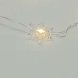 Catena Metal 20 Fiocchi LED Bianco Caldo a Batteria Timer Luci a Batteria Garden Team