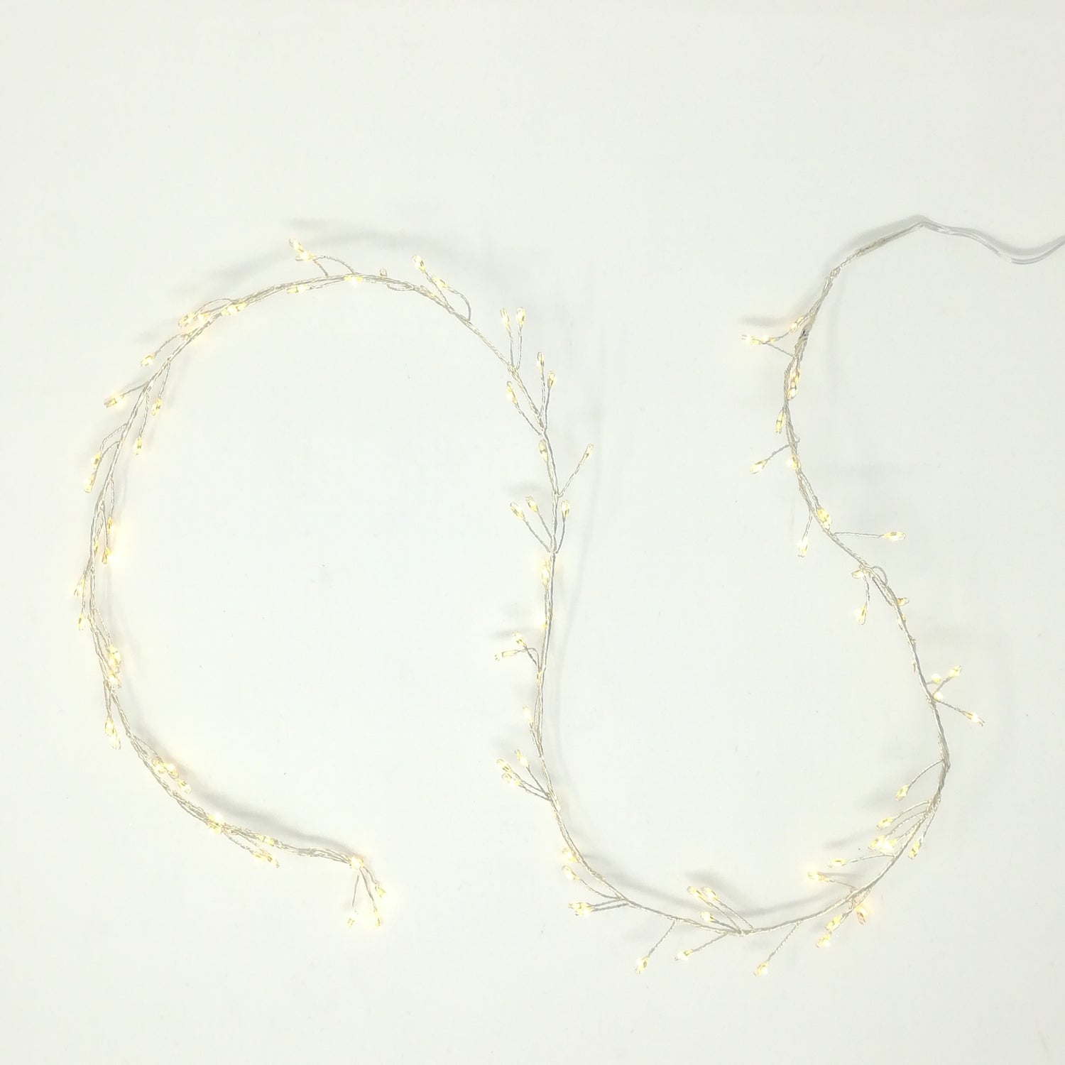 CatenaCluster 100 LED Metal color Argento a Batteria Luci a Batteria Garden Team