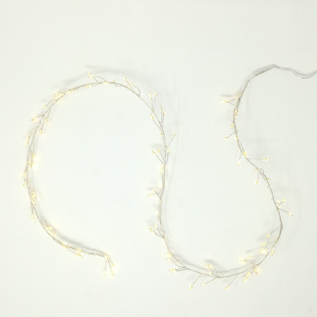 CatenaCluster 100 LED Metal color Argento a Batteria Luci a Batteria Garden Team