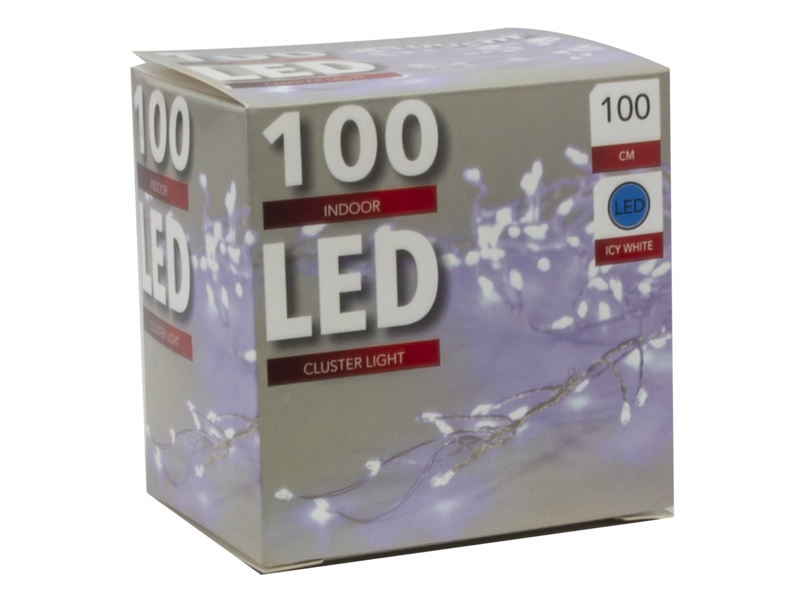 CatenaCluster 100 LED Metal color Argento a Batteria Luci a Batteria Garden Team