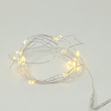 Cavo Metal color Oro 20 LED Bianco Caldo 1 MT Uso INTERNO Luci a Batteria KOOPMAN
