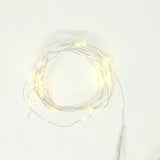 Cavo Metal color Oro 20 LED Bianco Caldo 1 MT Uso INTERNO Luci a Batteria KOOPMAN