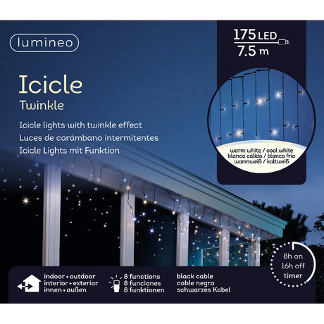 Icicle Twinkle 7,5 metri - Tenda luci di Natale