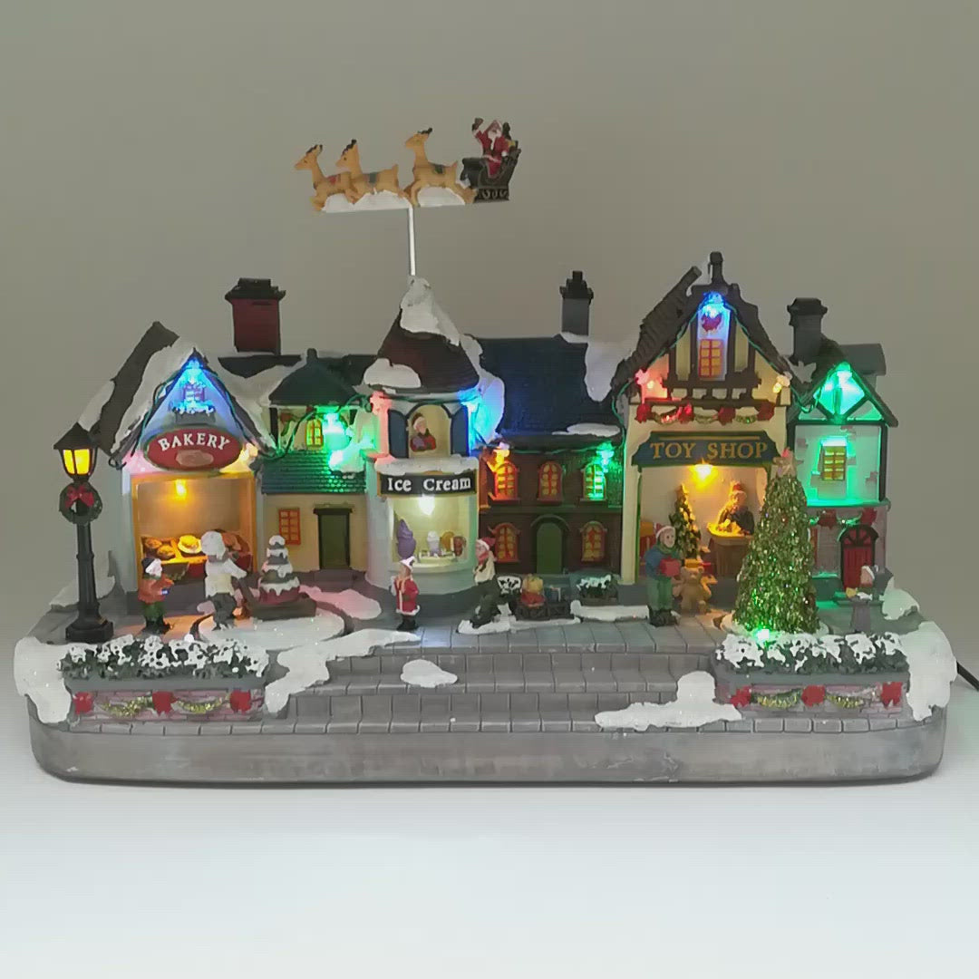 Miniatura con Babbo Natale che Vola - Miniature natalizie