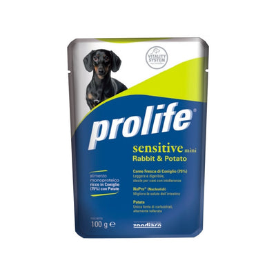 CIBO PER CANI ADULTI MINI SENSIBILI CONIGLIO E PATATE 100 GR Cibo per Cani PROLIFE