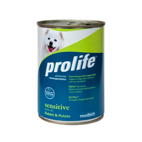 CIBO PER CANI ADULTI SENSIBILI CONIGLIO E PATATE 400 GR Cibo per Cani PROLIFE