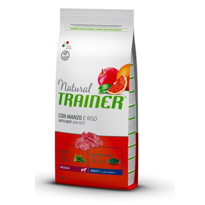 CIBO PER CANI MEDIUM MANZO & RISO 12 KG Cibo per Cani NATURAL TRAINER