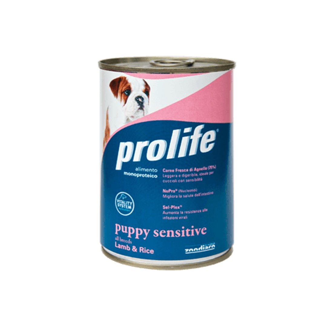 CIBO PER CANI PUPPY SENSITIVE AGNELLO E RISO 400 GR Cibo per Cani PROLIFE