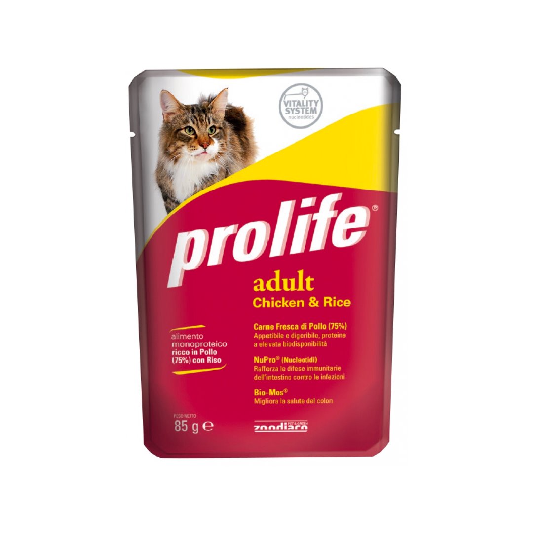 CIBO PER GATTI ADULTI POLLO E RISO 85 G Cibo per Gatti PROLIFE