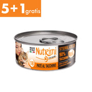 Cibo Per Gatti Sterilizzati Patè al Tacchino - 5+1 gratis Cibo per Gatti Nutrimi