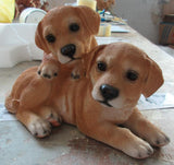 COPPIA CANI 24X23XH15CM Animaletti in resina Garden Team