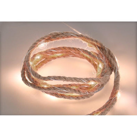 Corda con 30 LED Bianco Caldo Batteria Decorazioni Luminose KOOPMAN