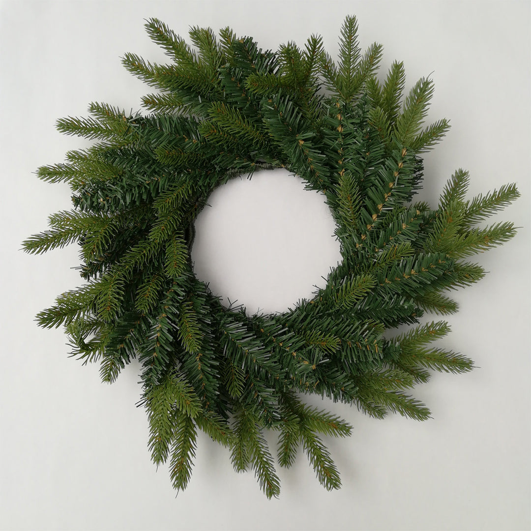 Corona di pino sintetico effetto realistico - Ghirlanda natalizia