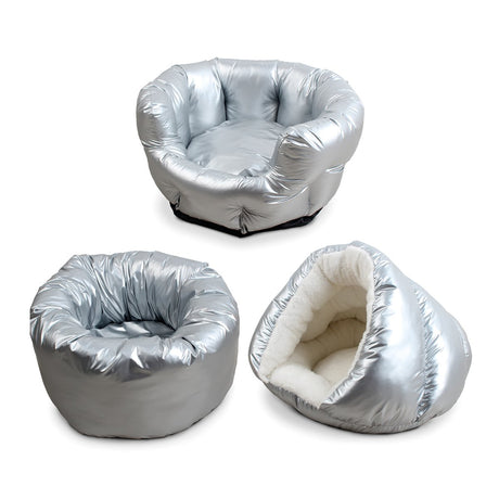 CUCCIA DONUT 46X25CM ARGENTO LUCIDO Cuscini Cani Garden Team