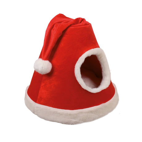 CUCCIA IGLOO CAPPELLO DI NATALE PER CANE 44X47 CM Cucce e Cuscini Garden Team