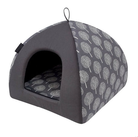 CUCCIA IGLOO PER CANE E GATTO 40X40X35 GRIGIO Cucce e Cuscini Garden Team
