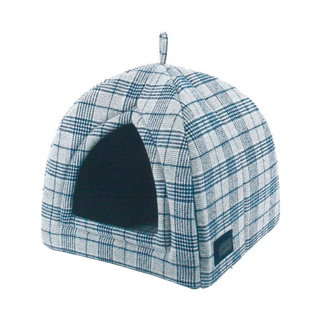 CUCCIA IGLOO SCOZZESE GRIGIO E BLU Garden Team