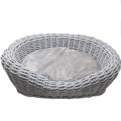 CUCCIA VIMINI GRIGIO CON CUSCINO Cuscini Cani Garden Team