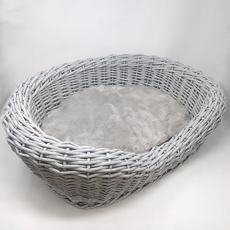 CUCCIA VIMINI GRIGIO CON CUSCINO Cuscini Cani BIA Home & Garden