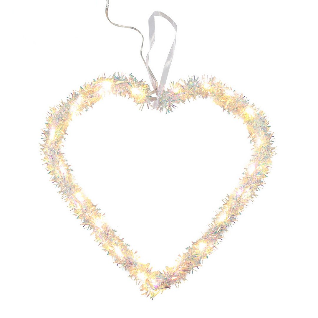 Cuore Iridescente 20 LED Decorazioni Luminose Garden Team