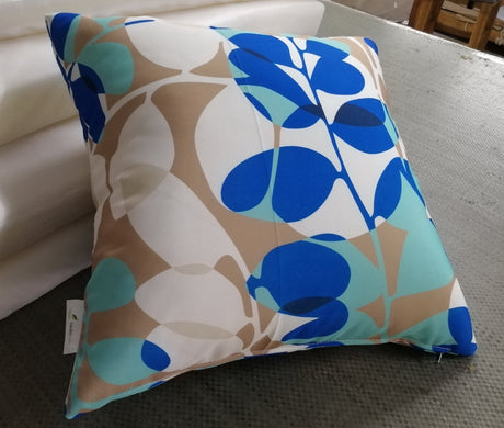 CUSCINO PILLOW 45X45 FOGLIE AZZURRO Cuscini Garden Team