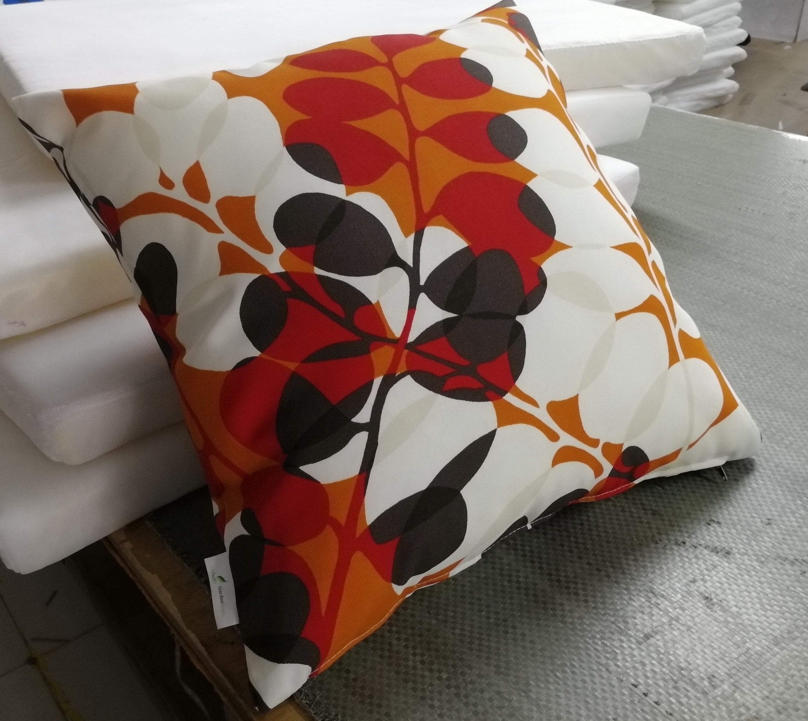 CUSCINO PILLOW 45X45 FOGLIE MATTONE Cuscini Garden Team