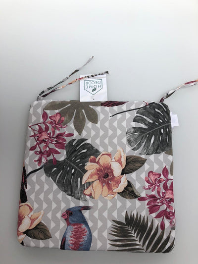CUSCINO SEDUTA 41X41 FIORI ROSA Cuscini Garden Team